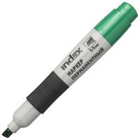 Index Маркер перманентный, 1-5 мм, зеленый, клиновидный наконечник, грип