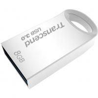 Transcend JetFlash 710 8Гб, Серебристый, металл, USB 3.0
