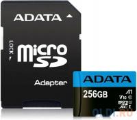 ADATA Карта памяти microSDXC 256Gb A-Data AUSDX256GUICL10A1-RA1