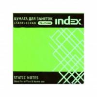 Index Бумага для заметок статическая, маркерная, 75x75 мм, зеленая, 100 листов