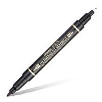 Pentel Маркер двусторонний "Pen Twin Tip New", черный