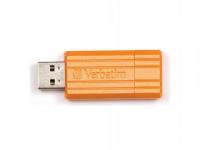Verbatim Флешка USB 16Gb Store &amp;#039;n&amp;#039; Go PinStripe 49069 USB2.0 оранжевый