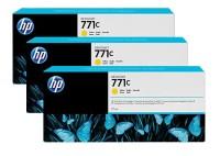 HP Картридж струйный Hewlett Packard (HP) "771C Yellow Ink Cartridge 3-Pack B6Y34A", жёлтый, 3 штуки (количество товаров в комплекте: 3)