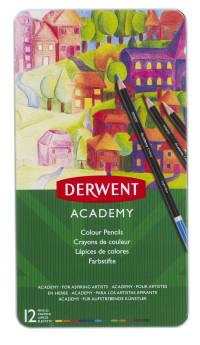 Derwent Набор цветных карандашей "Academy", 12 цветов