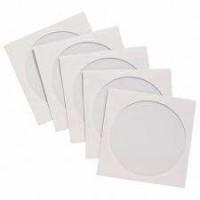 Mirex Комплект конвертов для CD, бумажные с окном, с клейким клапаном, белые (100 штук)