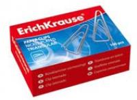 ErichKrause Скрепки никелированные, треугольные, 32 мм, 100 штук