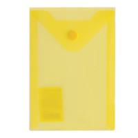 BRAUBERG Папка-конверт на кнопке, А6, прозрачная желтая