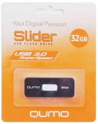 QUMO Флешка USB 32Gb Slider 01 W&amp;amp;B USB3.0 бело-черный QM32GUD3-SLD 01-w&amp;amp;b