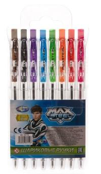 CENTRUM Ручки шариковые "Max Steel", 8 цветов, 0,7 мм
