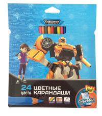 Young Toys Карандаши цветные "Tobot", 24 цвета