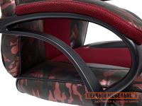 Tetchair Кресло RACER GT MILITARY Принт хаки розовый, иск. кожа / Бордо, сетка