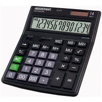 Assistant Калькулятор "AC-2477", 14 разрядов, цвет черный, 200х150х30 мм