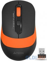 A4 Tech Мышь беспроводная A4TECH Fstyler FG10 чёрный оранжевый USB