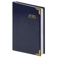 BRAUBERG Ежедневник датированный на 2019 год "Senator", А5, 168 листов, синий