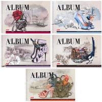 Хатбер-пресс Альбом для рисования на спирали "Floral CHIC", А4, 48 листов