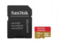 Sandisk Карта памяти Micro SDHC 16Gb Class 10 SDSQXNE-016G-GN6MA + адаптер