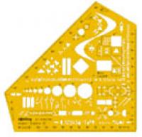 Rotring Шаблон электроинжинерный "Studio", желтый, 162x106x1 мм