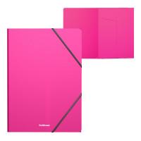 ErichKrause Папка на резинках пластиковая "Neon", А4, розовая