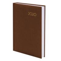 BRAUBERG Ежедневник датированный на 2020 год "Select", А5, 186 листов, цвет обложки коричневый