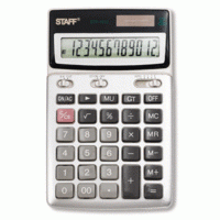 Staff Калькулятор настольный металлический "STF-1612", 12 разрядов