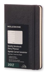 Moleskine Еженедельник "Classic WKNT Pocket", черный, 144 страницы, 90x140 мм