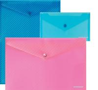 ErichKrause Папка-конверт "Envelope", С6, на кнопке, диагональ, прозрачная