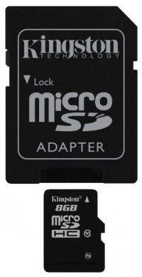 Kingston microSD 8Gb Class 10 + adapter (SDC10/8GB)