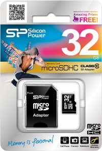 Silicon Power MicroSDHC 32GB Class 10 + SD adapter