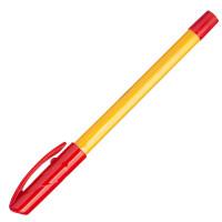 Index Ручка шариковая, пластиковый желтый корпус, 0,5 мм, красная