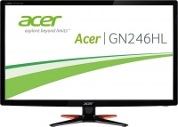 Acer GN246HLBbid Black FullHD LED 1ms 16:9 DVI Hdmi 100M:1 350cd with stand