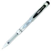 Index Ручка гелевая "Silver", пластиковый корпус, черная, 0,5 мм