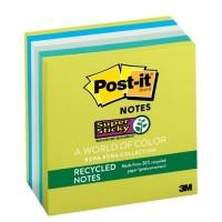 3M Стикеры Post-it, 76x76 мм, 5 цветов, неоновые, 6 блоков по 65 листов