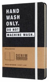 Moleskine Блокнот "Limited Edition Denim notebook Large", 240 страниц, дизайн: Hand wash, 130х210 мм