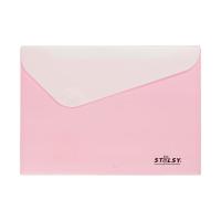 STILSY Папка-конверт на кнопке "Stilsy", с 2-мя отделениями, неоновые цвета (цвет: светло-розовый), арт. ST 231202