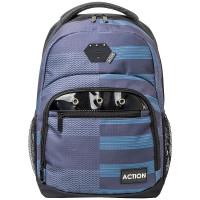 Action! Рюкзак "Action", 42x31x15 см, цвет серый, синий