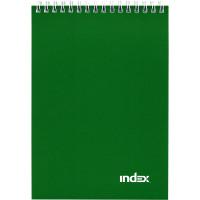 Index Блокнот на гребне "Office classic", А5, 60 листов, клетка, цвет обложки зеленый