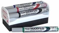 Pentel Набор маркеров для белой доски Maxiflo, 4 цвета