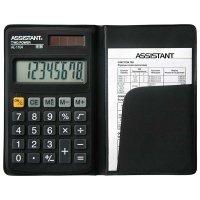 Assistant Калькулятор карманный "- AC-1104", 8-разрядный, черный