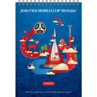 Официальная лицензионная продукция Чемпионата мира по футболу FIFA 2018 в России™ Блокнот "Чемпионат мира по футболу 2018. Самара", синий, А5, 60 листов, на гребне