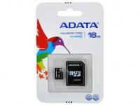 Карта памяти Micro SDHC 16GB Class 10 A-Data AUSDH16GCL10-RA1 + адаптер SD