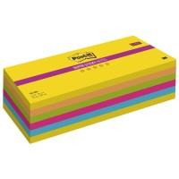 3M Карты модерационные самоклеющиеся "Post-it. Super Sticky 762-MIX", неоновые, 76x205 мм, неоновые, 5 цветов (6 блоков по 90 листов)