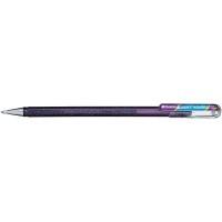 Pentel Ручка гелевая "Hibrid Dual Metallic", 0,55 мм, фиолетовый/синий