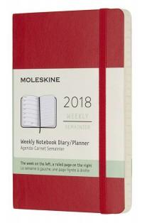 Moleskine Еженедельник "Classic WKNT Pocket Soft", красный, 144 страницы, 90x140 мм