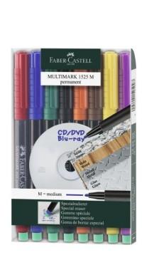 Faber-Castell Ручки капиллярные для письма на CD "Multimark 1525 M", 8 штук