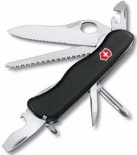 Victorinox Нож перочинный Trailmaster One Hand Wavy Edge 0.8463.MW3 с фиксатором 12 функций черный