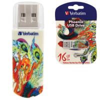 Verbatim Флэш-диск "Mini Tattoo Edition Phoenix", 16GB, USB 2.0