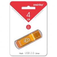Smartbuy Glossy 4Гб, Оранжевый, пластик, USB 2.0