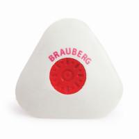 BRAUBERG Резинка стирательная "Energy", треугольная, пластиковый держатель, 10x45x45 мм, белая