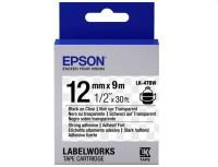 Epson Лента для этикет-принтера &quot;LK-4TBW&quot;, 12 мм, прозрачный, черный