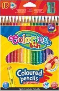 Colorino Карандаши цветные "Kids", трехгранные, 18 цветов + точилка